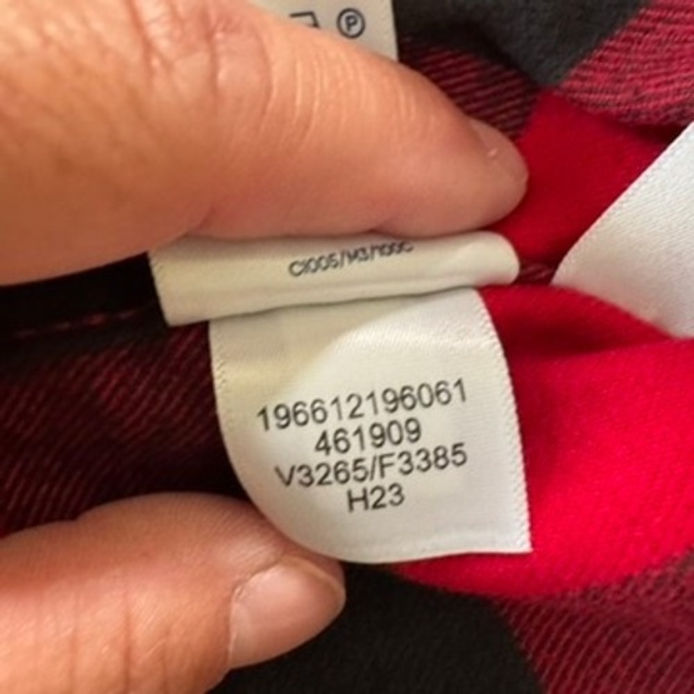 Lands End Flannel Shirt Mens L Buffalo Check Cotton Traditional Fit Red Black - Picture 7 of 11